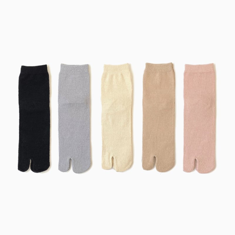 099 表絹100％無地足袋クルーソックス／22-24cm | ほんのきもち