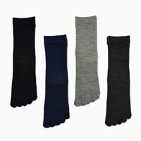 指先までぽかぽか。毛混あったか5本指ソックス（24-26cm）