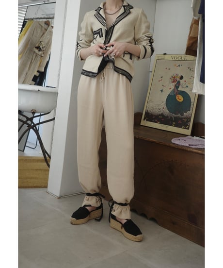 【Signet Sports Wear】1980’s rayon relax pants / made in USA