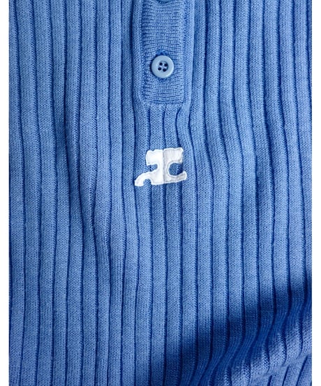 【Courrèges】1970's Henry neck knit / made in France