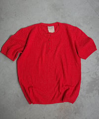 【Courrèges】1970's Henry neck 5sl knit