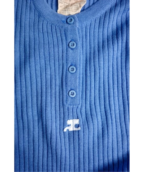 【Courrèges】1970's Henry neck knit / made in France