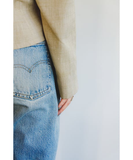 【Country Sophisticates by Pendleton 】1980's linen short jacket