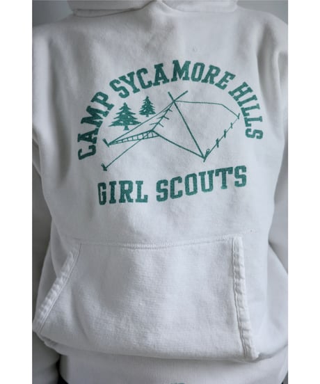 vintage hooded sweat shirt / girl scout