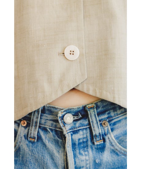 【Country Sophisticates by Pendleton 】1980's linen short jacket