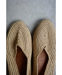 Raffia flat shoes