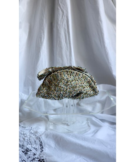 Vintage Beaded Frame Bag / 1950's
