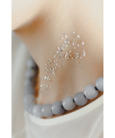 【SAHAR original jewelry 】sherbet stone necklace（light blue）