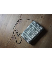 1960s〜70s Metallic Bugle Bead Checkerboard Chain Bag / Clutch