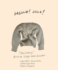 【Mac Henry】1960's-1970's british virgin wool sweater