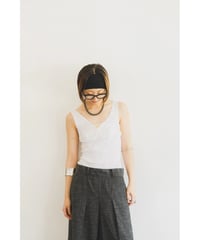 【SCHIESSER 】1980's Soft Ribbed Tank with Vintage Lace / made in Germany