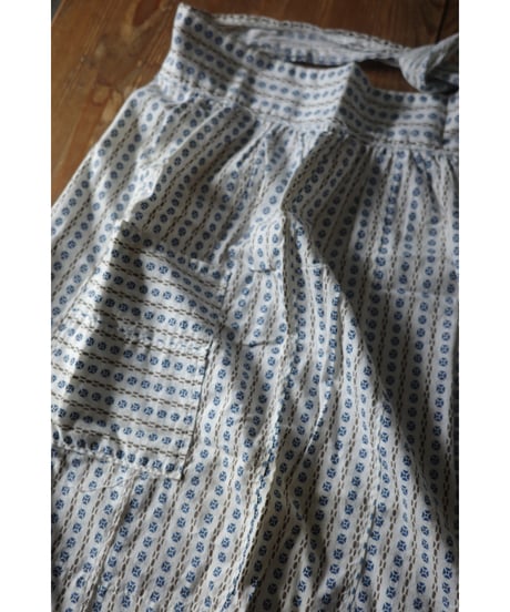 40's-50's Vintage Geometric Calico Apron Skirt