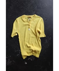 【courrèges】1980's Logo Rib short sleeve Knit