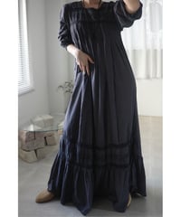 【 PAST TIMES 】1990's Edwardian Design Pin-tuck dress