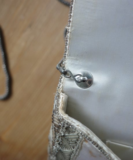 1960s〜70s Metallic Bugle Bead Checkerboard Chain Bag / Clutch