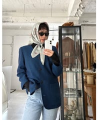 【Christian Dior】1980-1990's textured collarless jacket