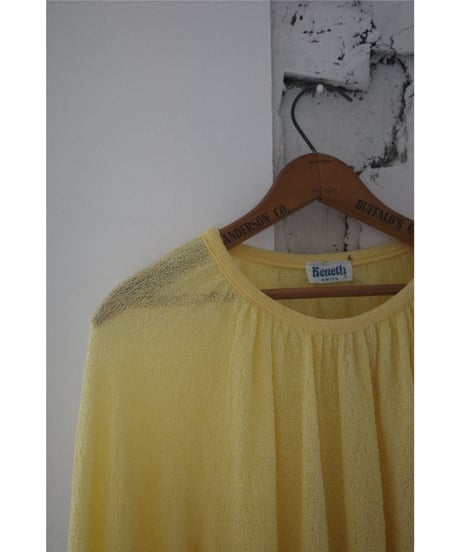 【 Keneth knit 】1970's  sheer knit pullover / made in USA