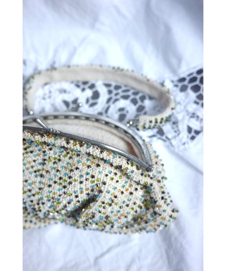 Vintage Beaded Frame Bag / 1950's