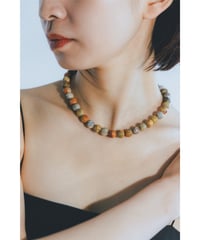 yellow lace crazy agate necklace