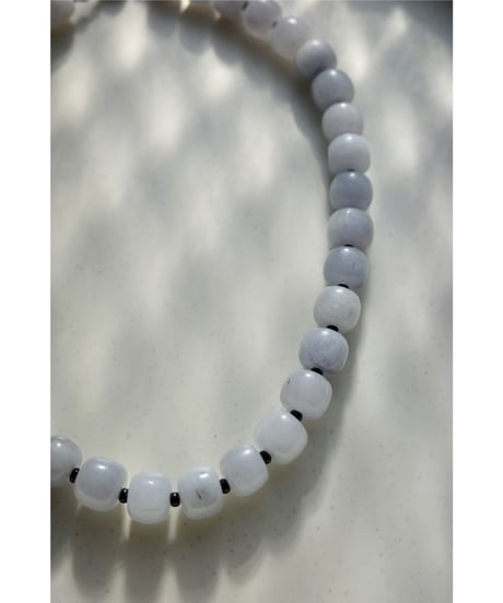 【SAHAR original jewelry 】sherbet stone necklace（light blue）