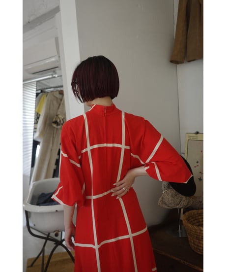 【 VUOKKO 】1970's cotton long dress / SUOMI - FINLAND