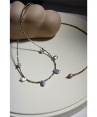【SAHAR original jewelry 】2way long lake Pear necklace