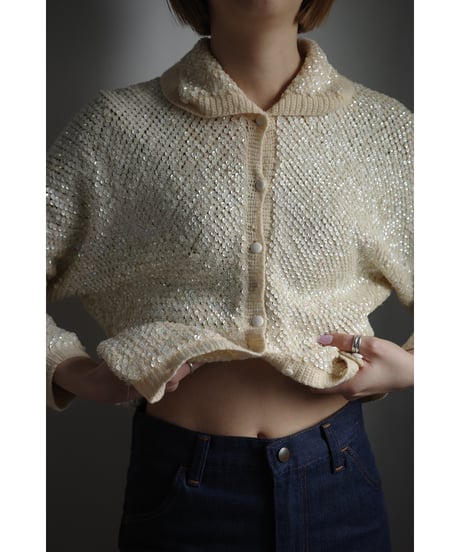 【 Saks Fifth Avenue 】 Exclusive Hand-Beaded Knit Cardigan / made in Italy