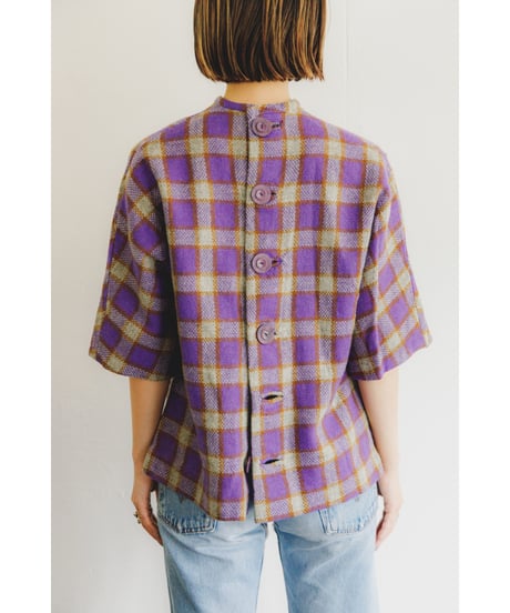 1960's handmade check  jacket