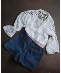 1990's Crochet lace blouse / made in italy