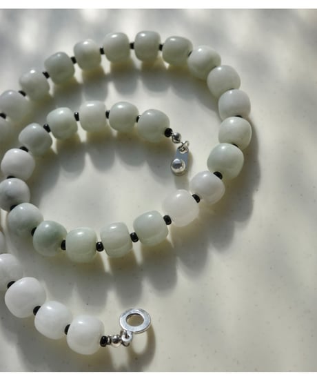 【SAHAR original jewelry 】sherbet stone necklace（light green）