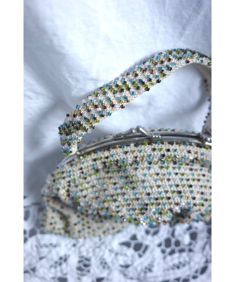 Vintage Beaded Frame Bag / 1950's