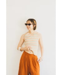 【Toddie Ribbed 】1990's Knit Sleeveless Top / Made in Hong Kong