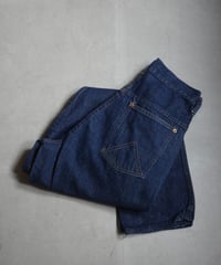 1950s "Anonymous" Indigo Denim Painter Pants with WALDES Zipper / W23 L30