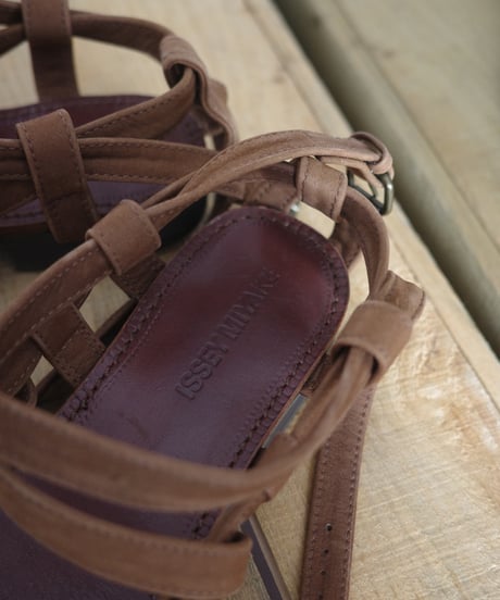 【 ISSEY MIYAKE 】1990's Structural Lace-up Sandals / 24cm