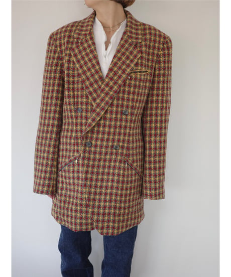 【ANNE KLEIN】Laine loose check  jacket　/ made in USA