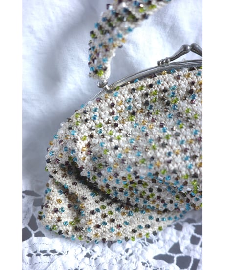 Vintage Beaded Frame Bag / 1950's
