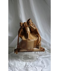 leather quilting bag / 1970's