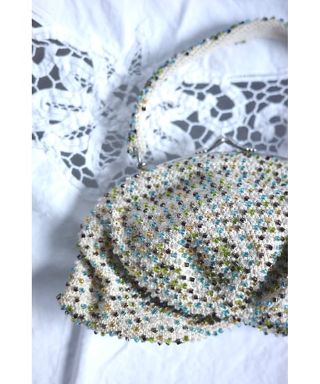 Vintage Beaded Frame Bag / 1950's
