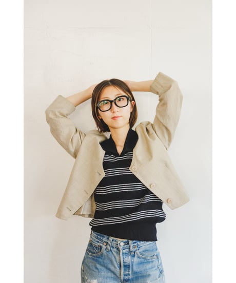 【Country Sophisticates by Pendleton 】1980's linen short jacket
