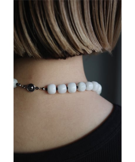 【SAHAR original jewelry 】sherbet stone necklace（light blue）