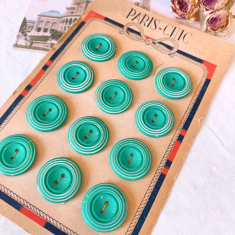 France vintage buttons 1シートセット