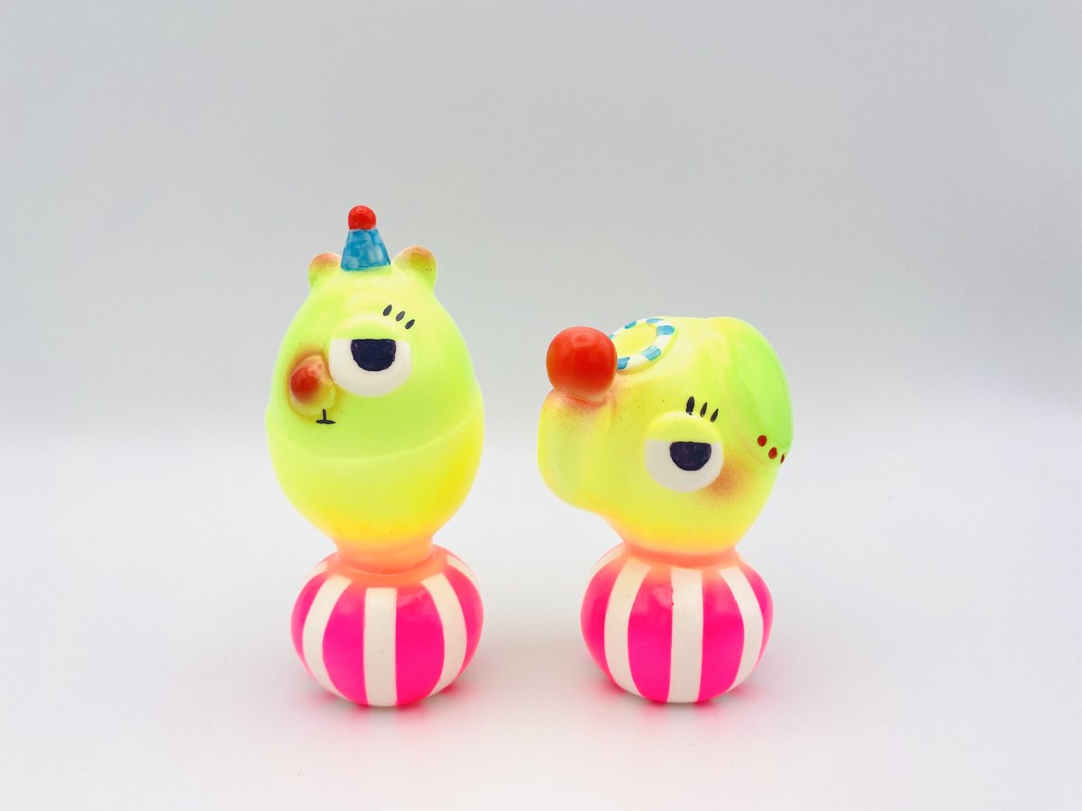 アートソフビ人形 THE ROLY-POLY RIDERS 蛍光2体SET | cirque