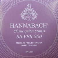 【ギター】HANNABACH　シルバー２００　Midium High　４弦