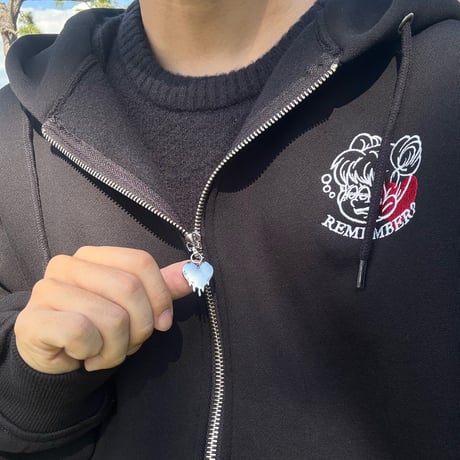 Remember with Heart Zip Hoodie