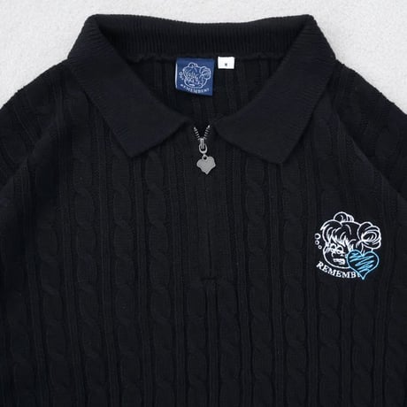 ♡Charm Zip Cable Knit