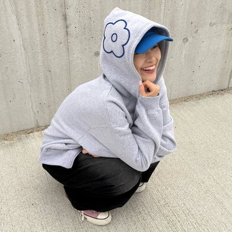 3D Embroidery Flower Zip Hoodie