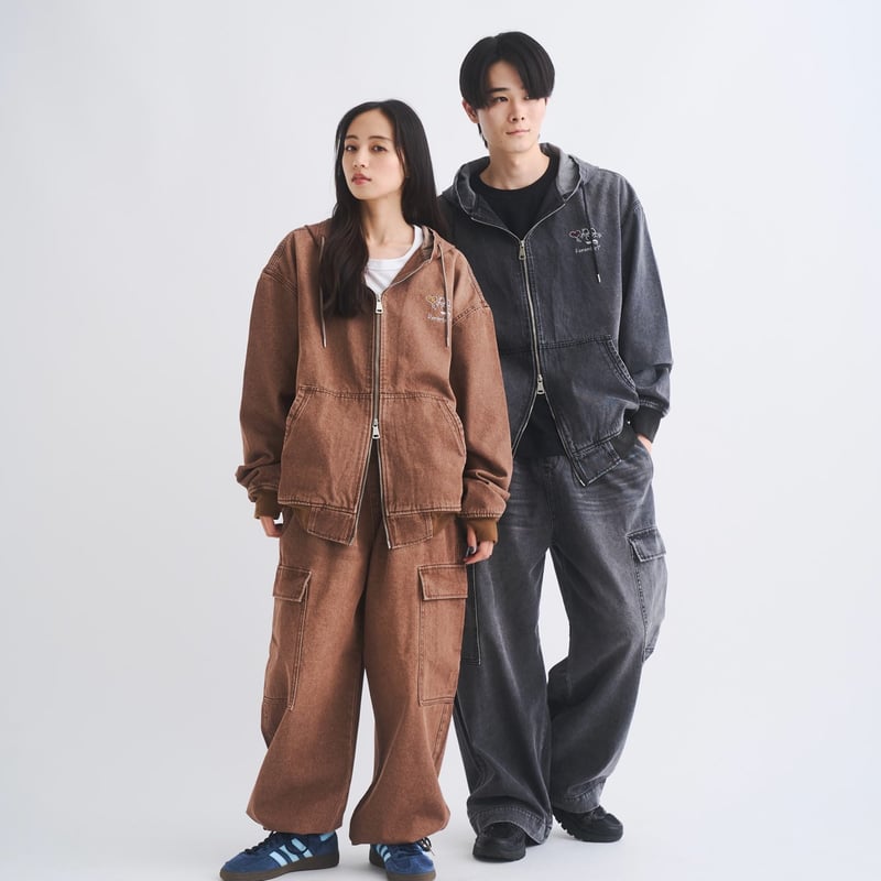 Wash Denim Zip Hoodie | Remember.