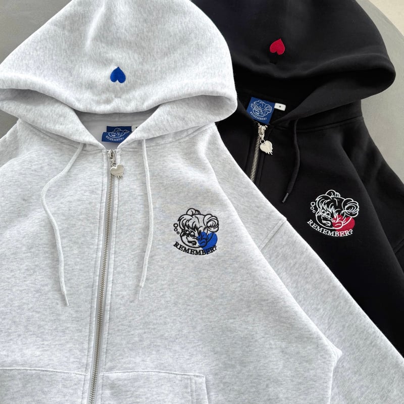 Remember with Heart Zip Hoodie | Remember.