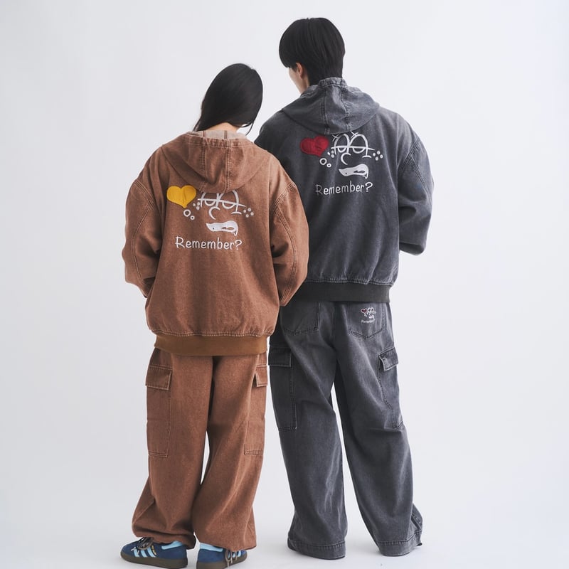 Wash Denim Zip Hoodie | Remember.