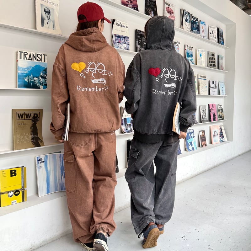 Wash Denim Zip Hoodie | Remember.